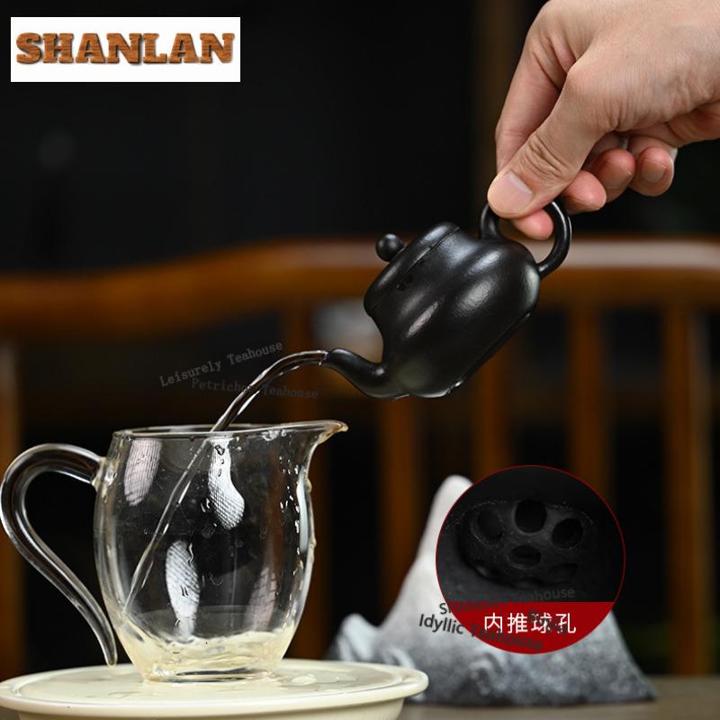 110ml Elegante Yixing Lila Ton Teekannen Handgefertigt Die Tugend des Abdeckens des Aschenkrugs Rohmaterial Zhu Schlamm Kessel Zisha Teegeschirr Geschenk