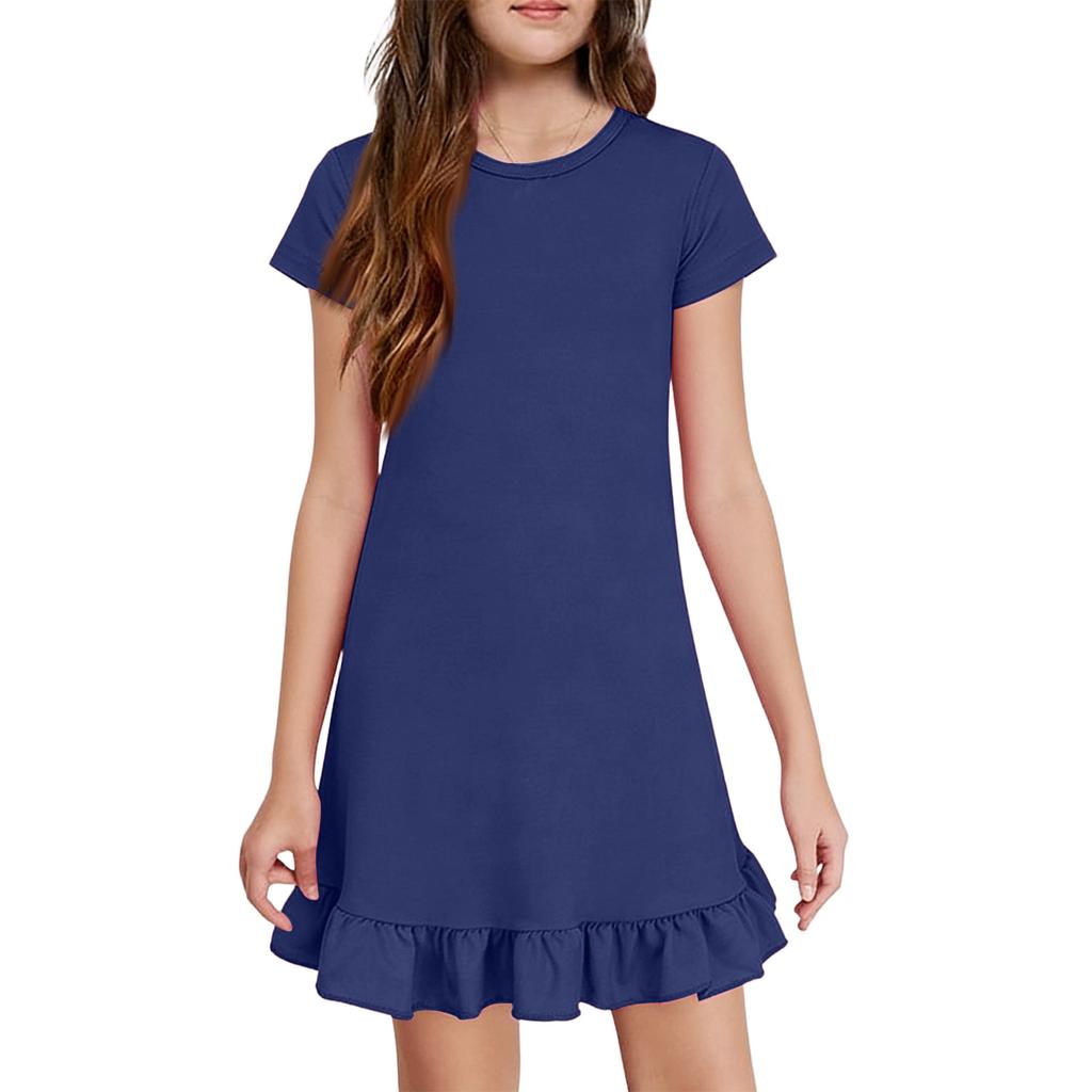 Girls' Pocket Dress - Short Sleeve Loungewear