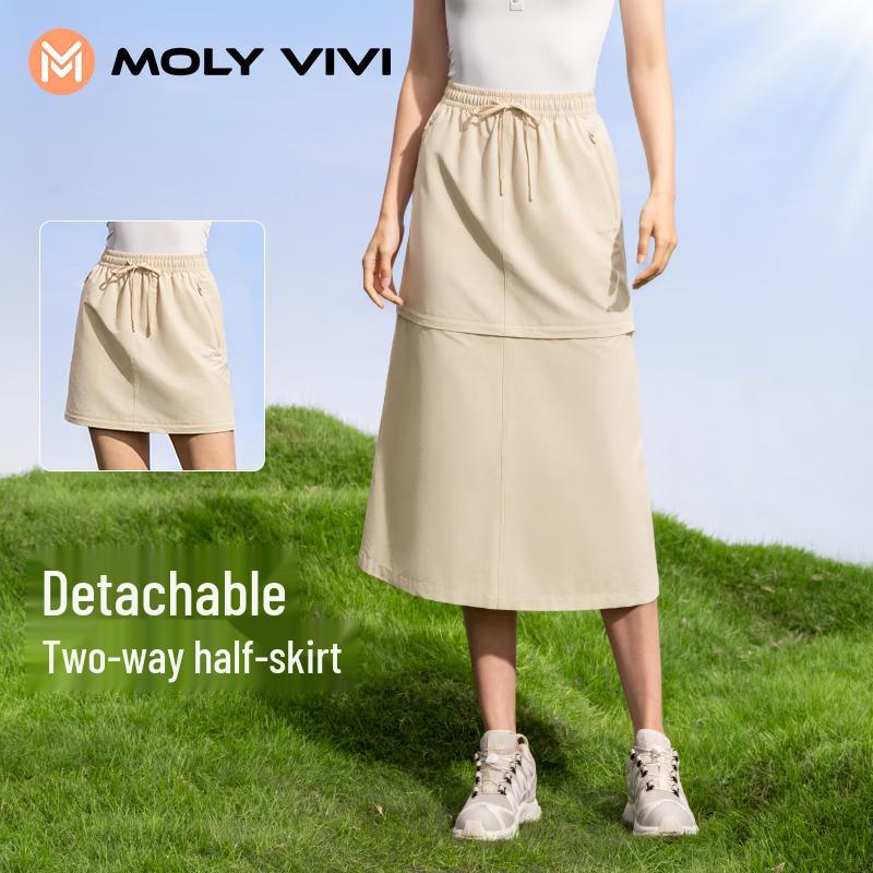 

MOLY VIVI Women s High-Waist Detachable Cargo Skirt S