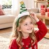 Cute Spiral Tree Pom Adjustable with Bells Christmas Headband Hair Hoop Star Pom Holiday Accessories