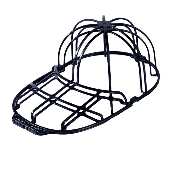 Gabbia per Lavaggio Cappelli per Lavatrice, Rastrelliera Pulitore per Cappelli da Baseball con Design a Rete Vuota, Chiusura laterale a fibbia, Lavatrice per Cappelli in Plastica