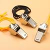 Multipurpose Loud Sound Metal Whistle Stainless Steel With Rope Soccer Whistles Portable Cheer Whistles Sports Events