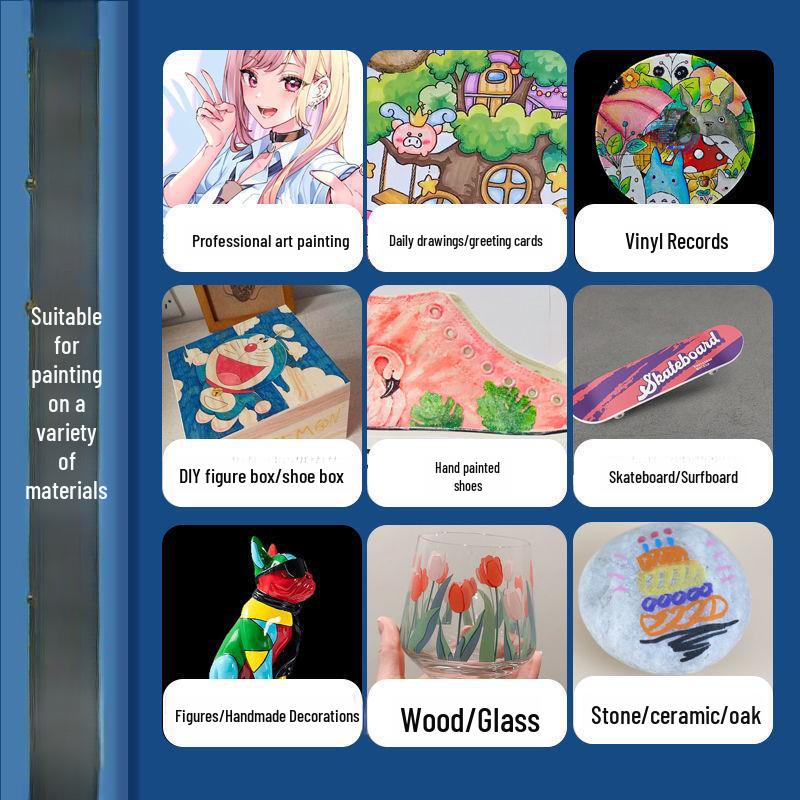 Acrylmarker Stiftset: 12/24/36/48/60 Schnelltrocknende Aquarell-Highlight-Marker