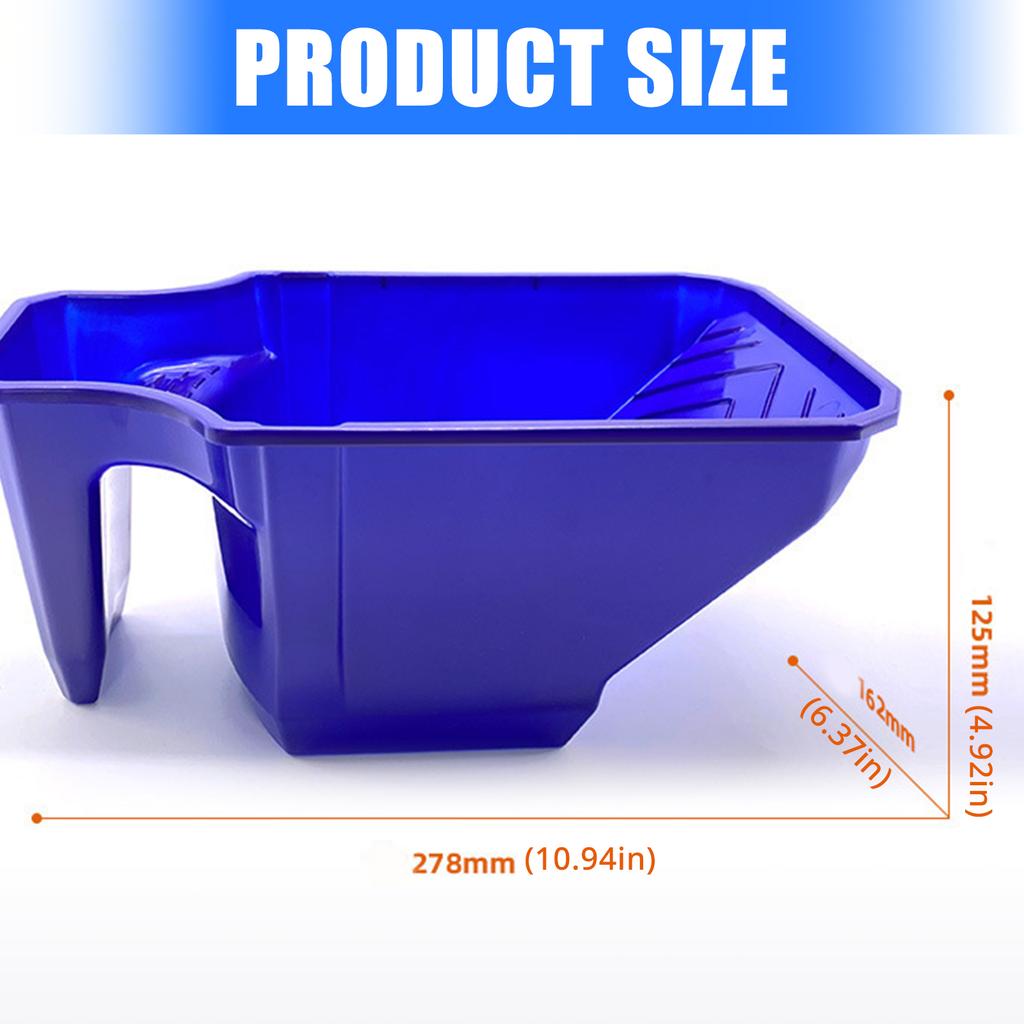 Industrial Plastic Paint Bucket Tray for Automotive Surfaces Maintenance Nonslip Base & Contoured Handle for Secure Grip