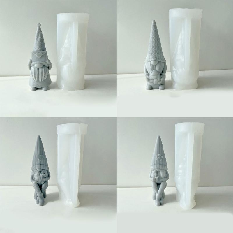 Valentine Silicone Gnome Mold Cute Aromatherapy Candle Mold Epoxy Dwarf Plaster Mold for DIY Soap Present Candle Making