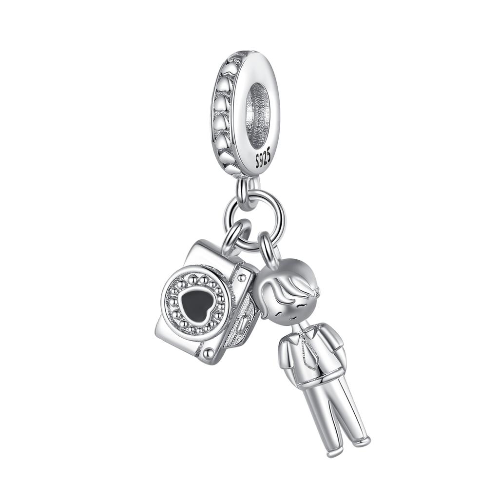 Nuevos Abalorios de la Serie de Dibujos Animados Espacio Océano para Pulsera Original Abalorio Collar Joyería de Cobre para Mujer