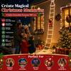 Weihnachtsmann Leiter Lichter LED Glocken Leiter Lichter Weihnachtsbaum Lichterkette festliche Party Dekoration Umgebungslicht bunt 3m 12 Leiter