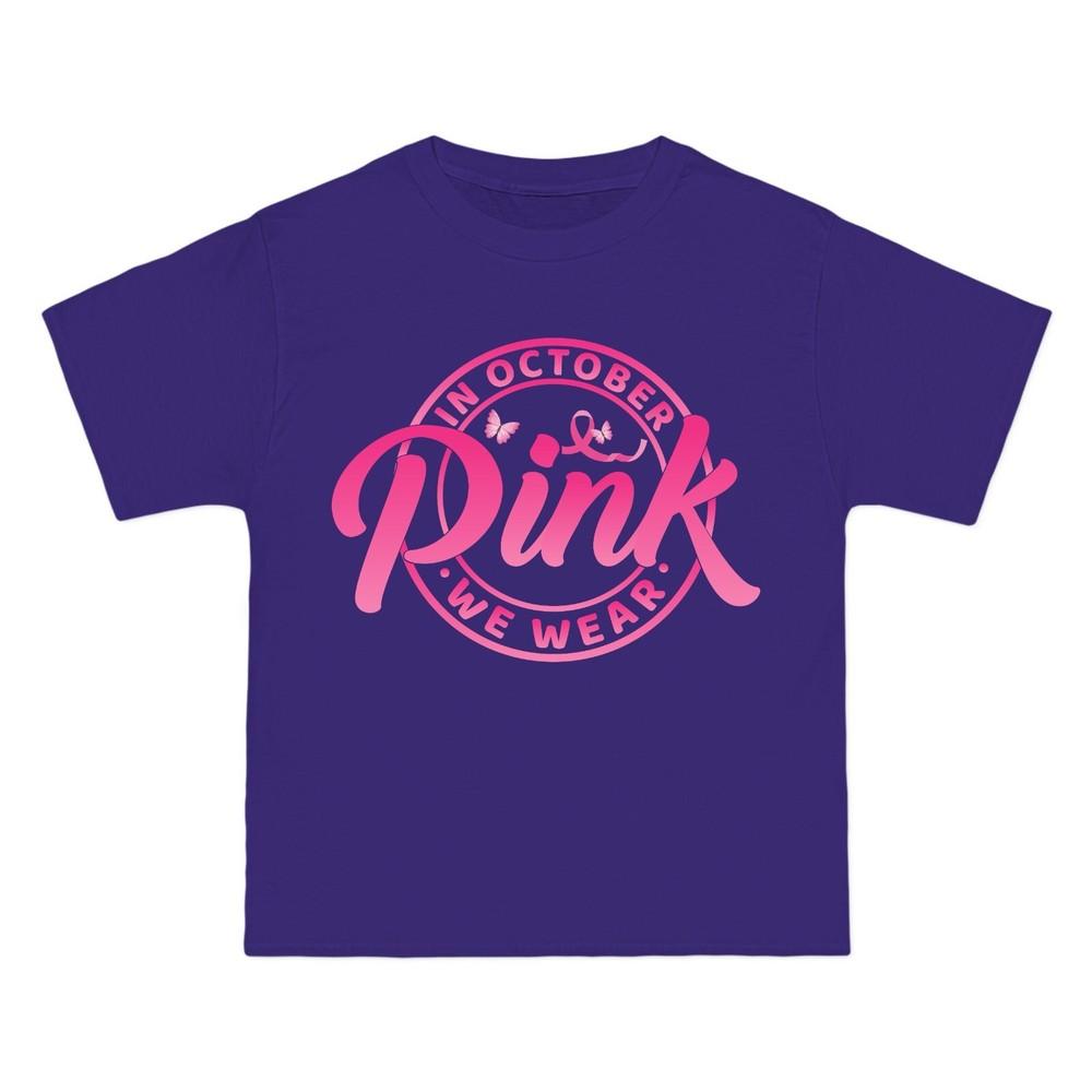 Wir tragen Rosa im Oktober Brustkrebs T-Shirt Brustkrebs Aufklärung Tee Oberteil
