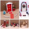 Mini Tree Fairy Toy House Wreath Miniature Elf Door Craft Gift DollHouse Elf Kit  Christmas Decor