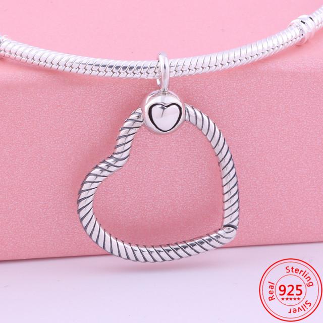 

Новый модный кулон в форме сердца O, брелок с бусинами, подходит для оригинального модного браслета, ожерелья, сделай сам, Женские ювелирные изделия