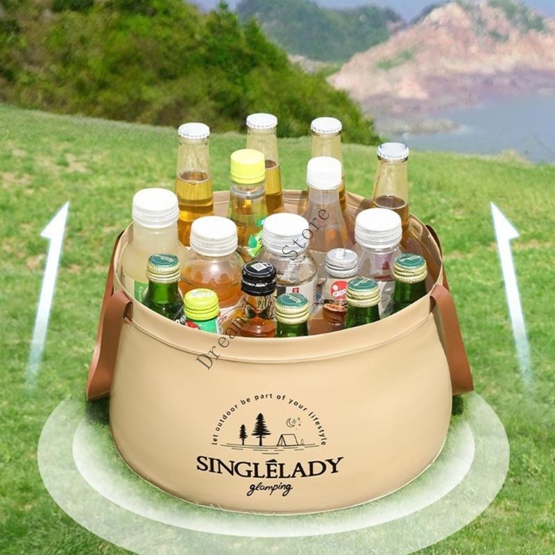 Q1FD Portable Collapsible Sink Basin With 12L Capacity Leakproof Water Container For Camping Travel Dishwashing Laundry