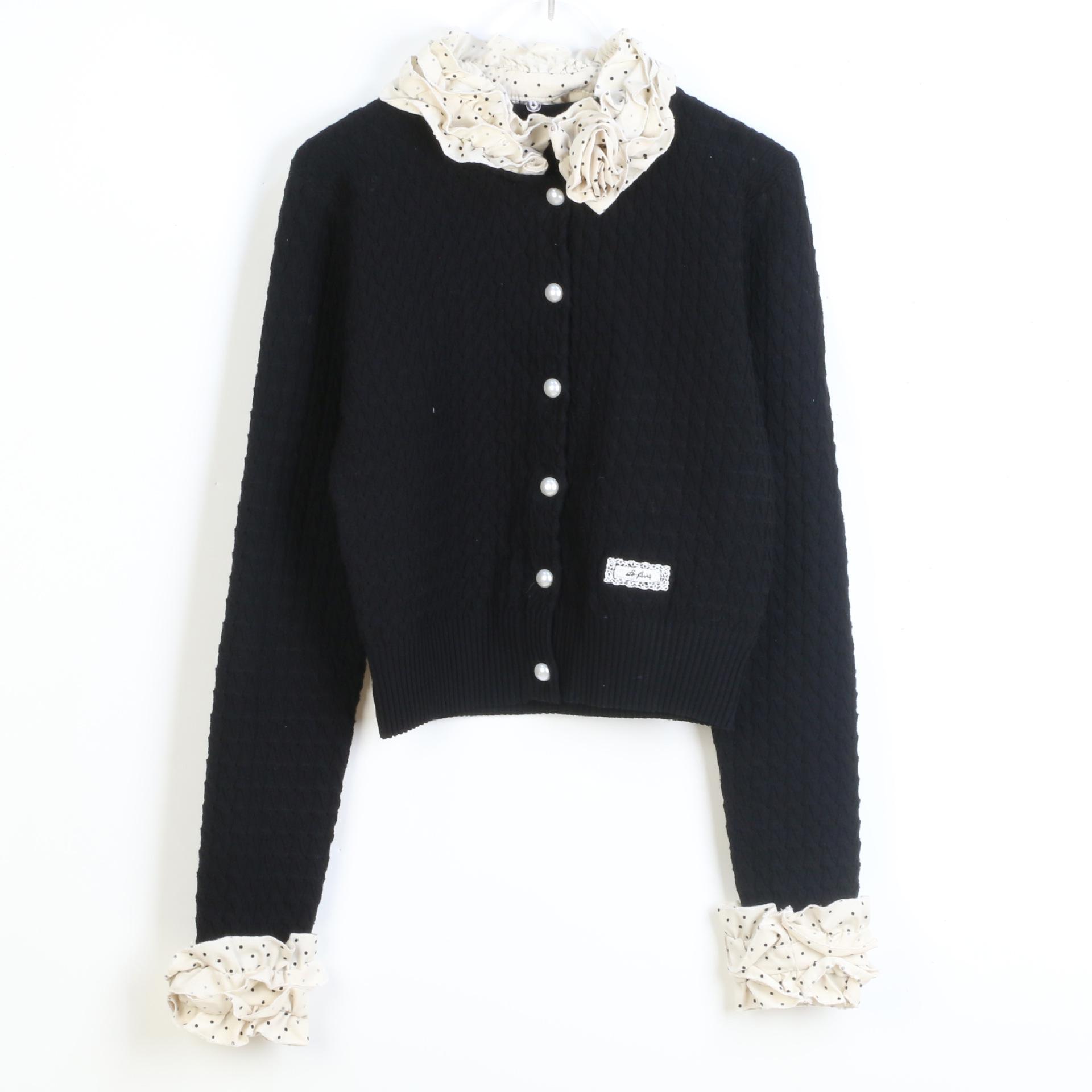 

Новый весенний женский кардиган Lafite в стиле пэчворк, кружевной вязки, приталенного силуэта S