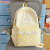 Schoolbag Milk Fufu Plaid Corrugated Lace Girl Heart Travel Small Backpack Japanese Sweet Wind Student Party Backpack