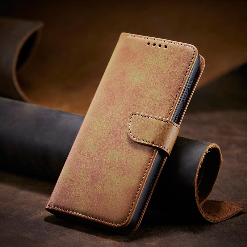 Applicable to Samsung S26FE mobile phone case A27 clamshell leather case S25plus wallet S25 calf pattern S25ultra
