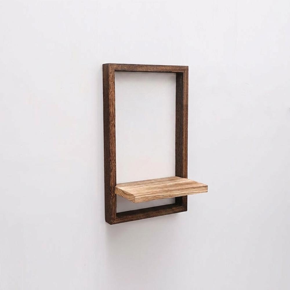 Wooden Wall Plant Shelf Strong Load-bearing Indoor Plant Stand Plant Display Rack Bedroom