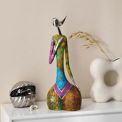 Modern Art Resin Abstract Art Figure Sculpture Girl Ornament Design Home Office Wine Cooler TV Cabinet Decoration