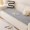 Honeycomb Velvet Sofa Cushion Autumn and Winter Straight Row Integrated Thick Plush Sofa Cover Fabric  Anti Slip Bottom Layer Does Not Shift