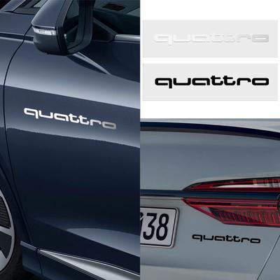 2Pcs Car Styling PVC Logo Side Body Fender Windshield Trunk Bumper Sticker For Qwe2 RS S Line A3 A4 A5 A6 A7 Quattro Q2 Q3 Q5 Q7