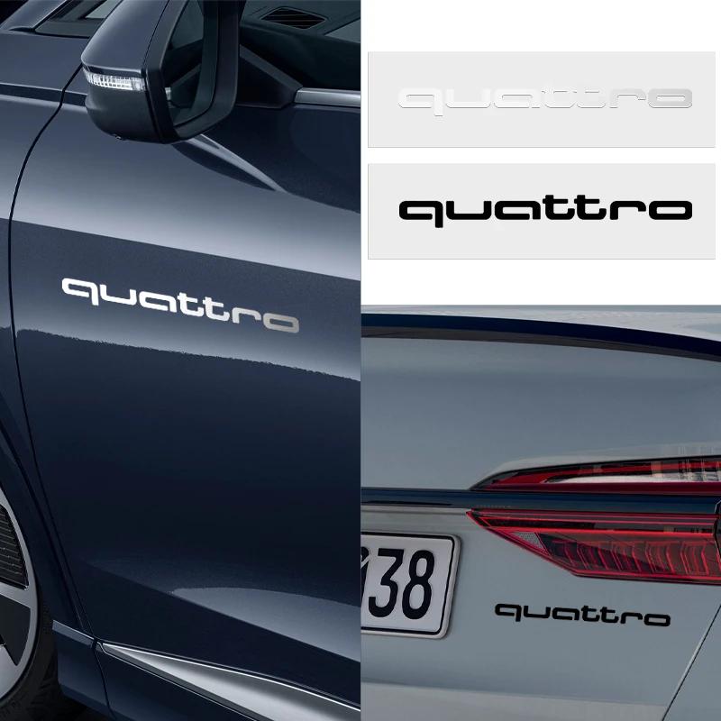 2Pcs Car Styling PVC Logo Side Body Fender Windshield Trunk Bumper Sticker For qwe2 RS S Line A3 A4 A5 A6 A7 Quattro Q2 Q3 Q5 Q7