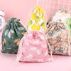 Organisateur Portable pour Sous-vêtements Chaussettes Soutien-gorge Coton Sac de Maquillage Sacs à Cordon de Voyage Sacs à Cordon Imprimé Fleurs Organisateur de Vêtements