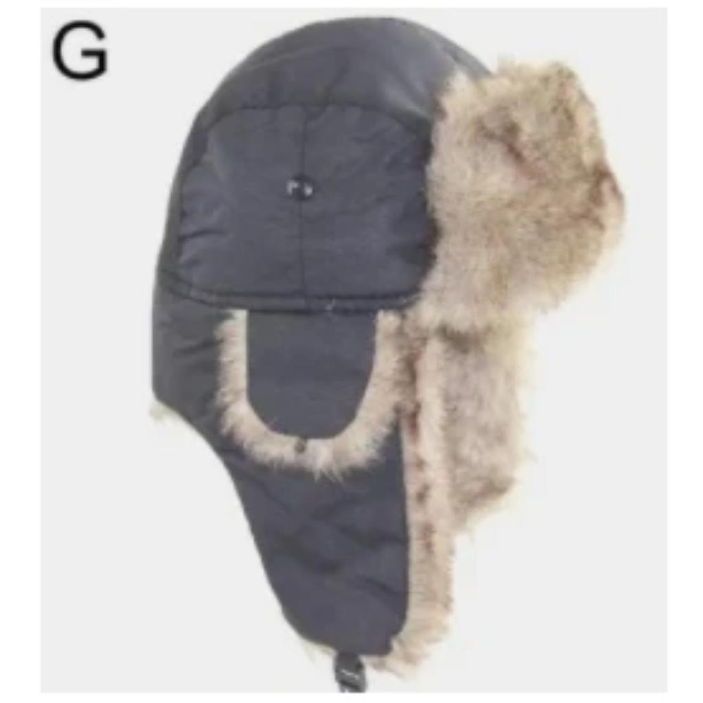 Unisex Men Women Russian Hat Trapper Bomber Warm Trooper Ear Flaps Winter Ski Hat Solid Fluffy Faux Fur Cap Headwear Bonnet