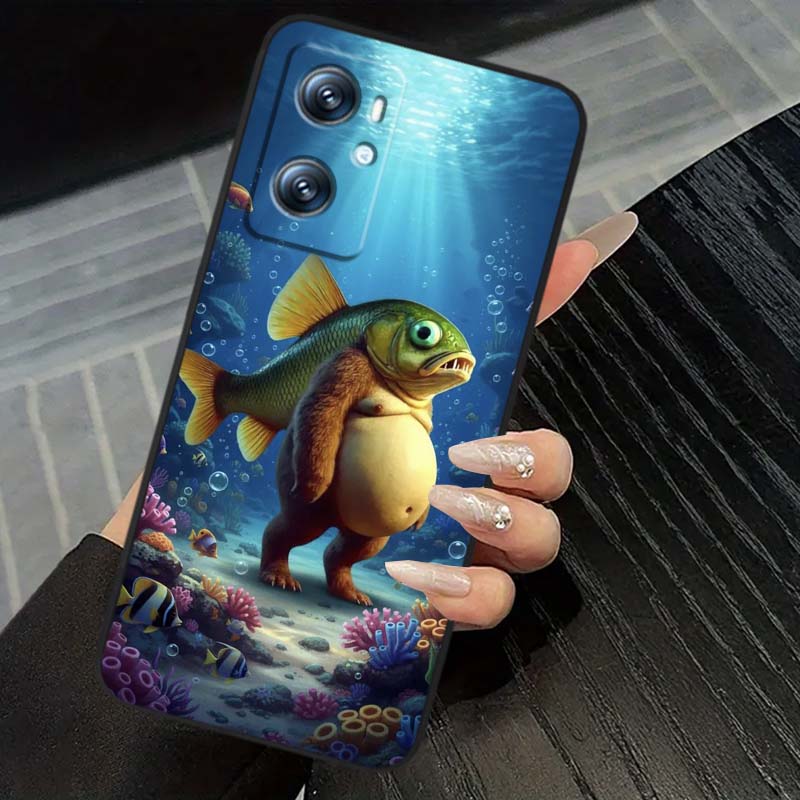 

AI Shanhaijing Illustration Phone Case For OPPO Reno 5 6 7 A96 A40 A58 Realme GT A74 A78 Neo2 A74 A78 Find X5 X3 X7 X8 Black OPPO A72