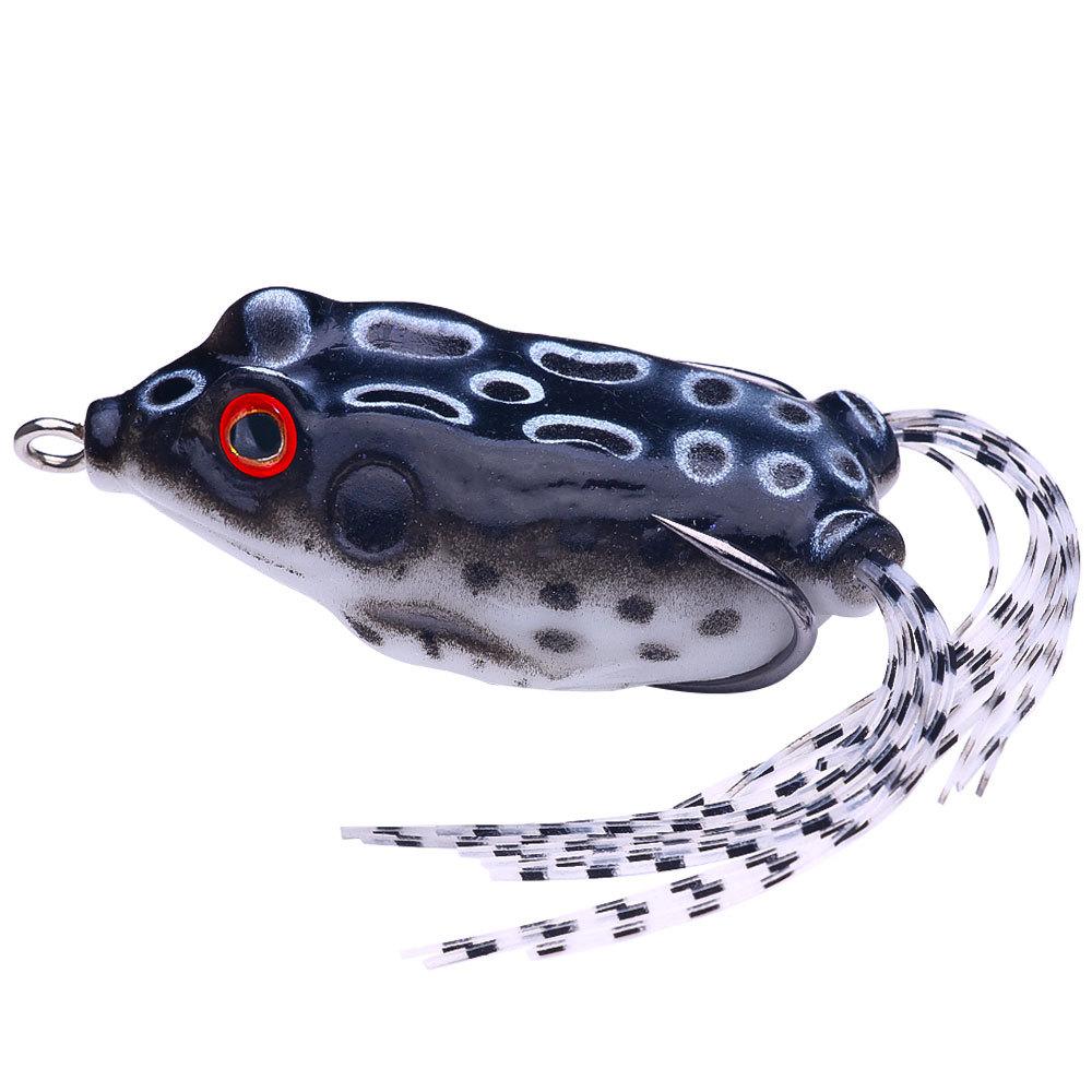 Realistic Topwater Frog Soft Bait Lure Set - Sharp Hooks for Bass and Saltwater Freshwater Fishing