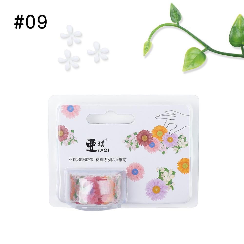 200PCS Adhesive Sticker Stylish Flower Petals Tape Scrapbooking Sticky Paper Masking Tape