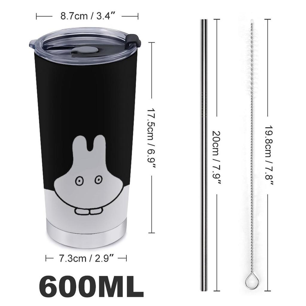 Miffy Coffee Convenience Store Water Direct Stainless with Cute 600ml Tumbler, Mug, Cup, Cup, Insulated, Insulated, Bottle, Drinking, Steel, Lid,