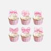 Girl Pink Bow Happy Birthday Banner Garland Bow Hanging Swirl Decorations Bow Birthday Party Party Decortions