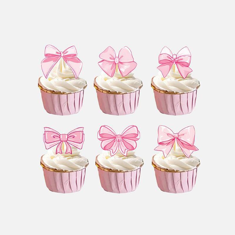 Girl Pink Bow Happy Birthday Banner Garland Bow Hanging Swirl Decorations Bow Birthday Party Party Decortions