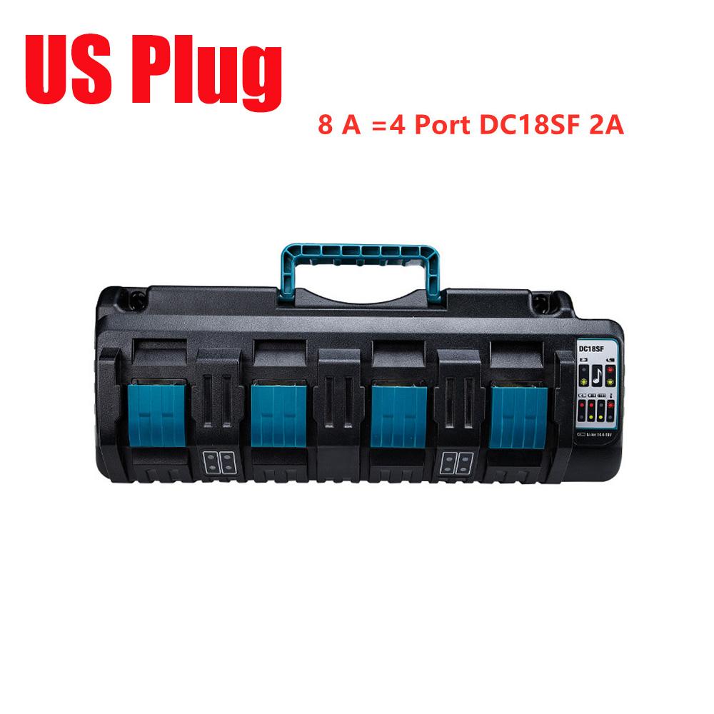 Portable Four-Port Fast Charger For Makita 18V BL1415 BL1815 BH1220 Li-ion Battery Power Tool Battery Chargers