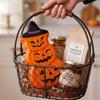 Halloween Pumpkin Stacked Tinplate Storage Box Lightweight Leakproof Cookie Holder for Kitchen Counter Decoration