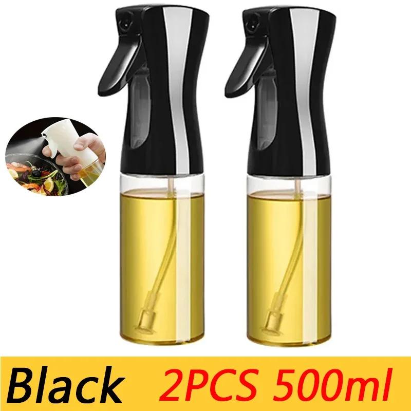 3pcs 200/300/500ml Oil Spray Bottle Kitchen Cooking Olive Oil Dispenser Camping BBQ Baking Vinegar Soy Sauce Sprayer Containers