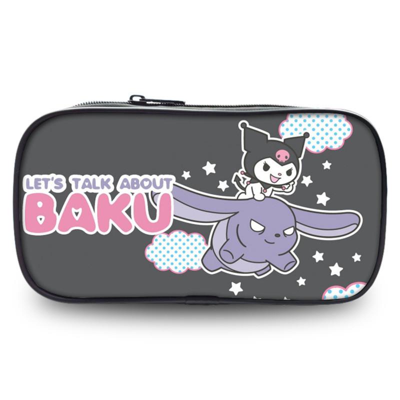 Cute Kuromi Pencil Case Sanrio Student Large Capacity Stationery Storage Bag