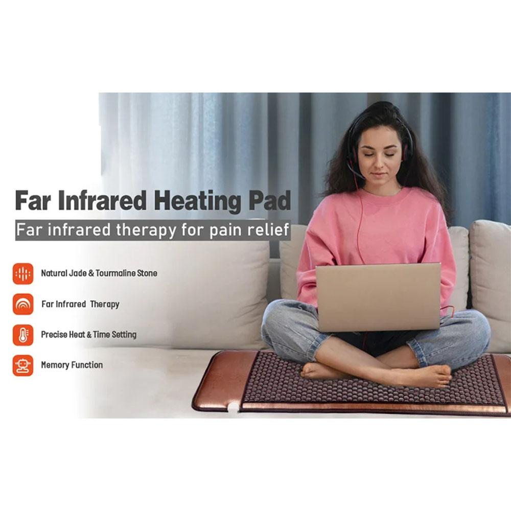 1.9x0.6m Far Infrared Tourmaline Germanium Stone Heating Pad Electric Hot Stones Wellness Mattress for Back Comfort and Relaxation