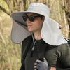 Unisex Summer Sun Hat Outdoor Sun Protection Cap with Neck Flap Breathable Large Brim Hat for Hiking Traveling Fishing