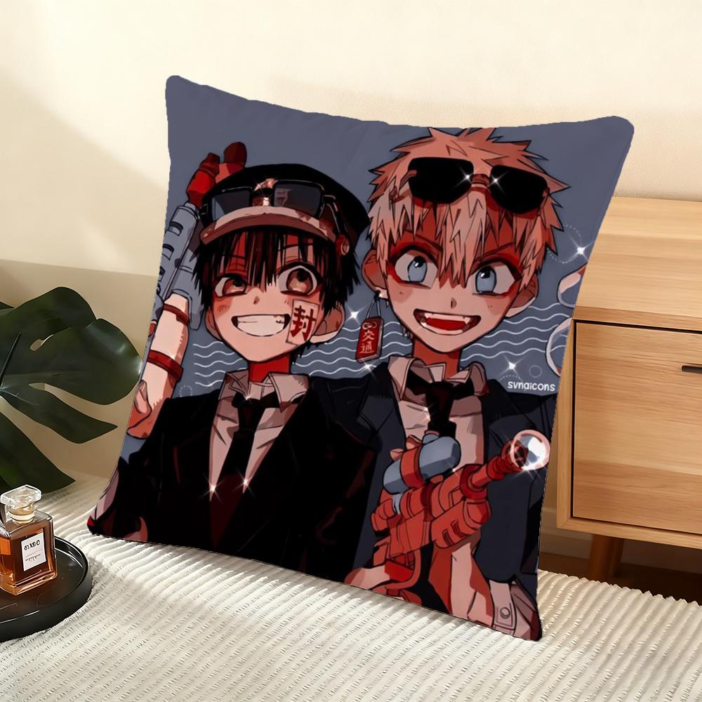 Jjibaku Shounen Hanako Kun Cushion Cover Soft Short Plush Pillow Cover Smooth Cozy Texture Aesthetic Cushion Case Home Decor