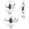 Cast Iron Hook Fold Multi-storey Multi Angle Wall Hook Decoration Courtyard Garden Wall Mounted Multi Functional Metal Hook