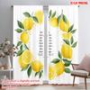 2pcs 2D Flat Printing Window Curtains Lemon Watercolor Design Found Him Fabric Without Electricity Party Decorations Use for