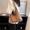 Lazy large-capacity soft leather bag women's 2025 new ins Korean version shoulder bag fashionable retro portable tote bag