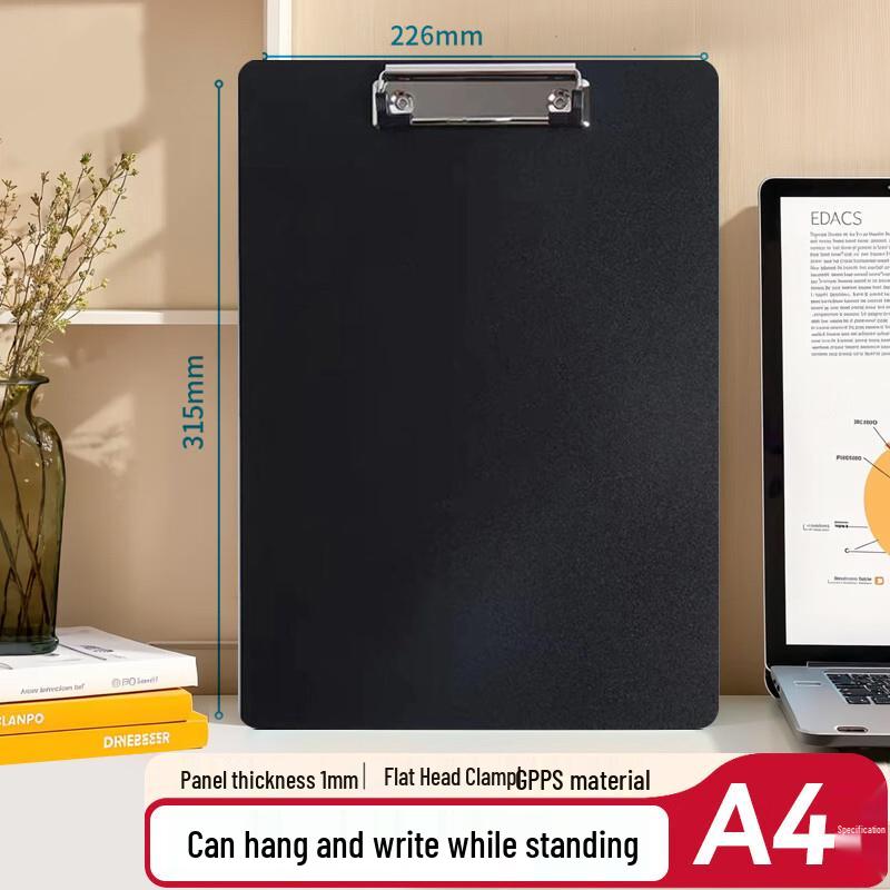 A4 Hardboard Writing Pad Clipboard with Paper Clip - Office Supplies