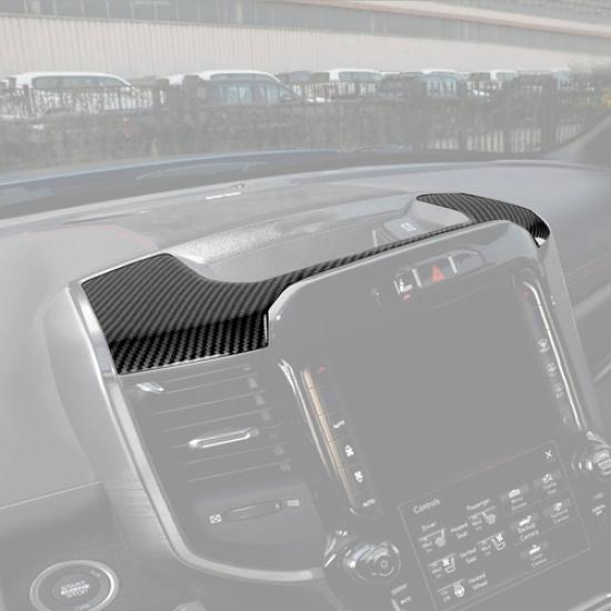 For Dodge Ram 1500 -2025 Carbon Fiber Center Console Storage Box Panel Trim