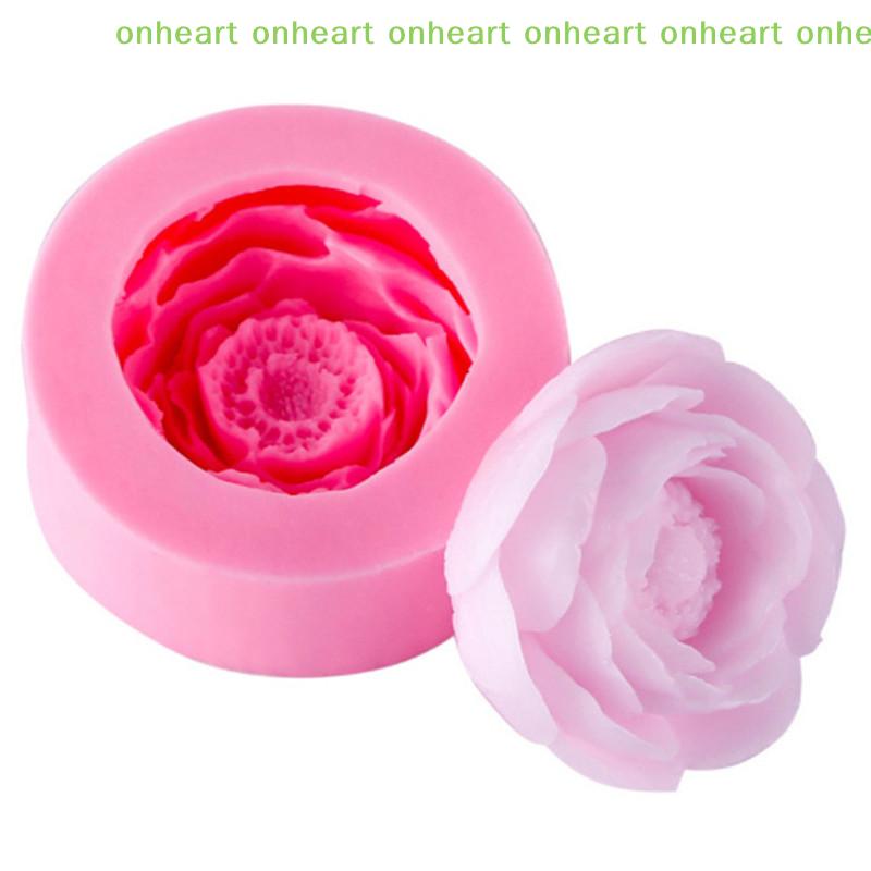 [C]Peony Flower Handmade Soap Silicone Mold Making Candle Mold Fondant Cake Decor