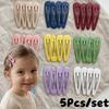 Korean Small BB Hairpins 5pcs/set Waterdrop Shape Hair Clips Sweet Colorful Hair Clips Barrettes For Girls DIY Hair Accessories