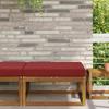 Outdoor Sofa Cushion Burgundy 80 X 80 X 8 Cm Polyester