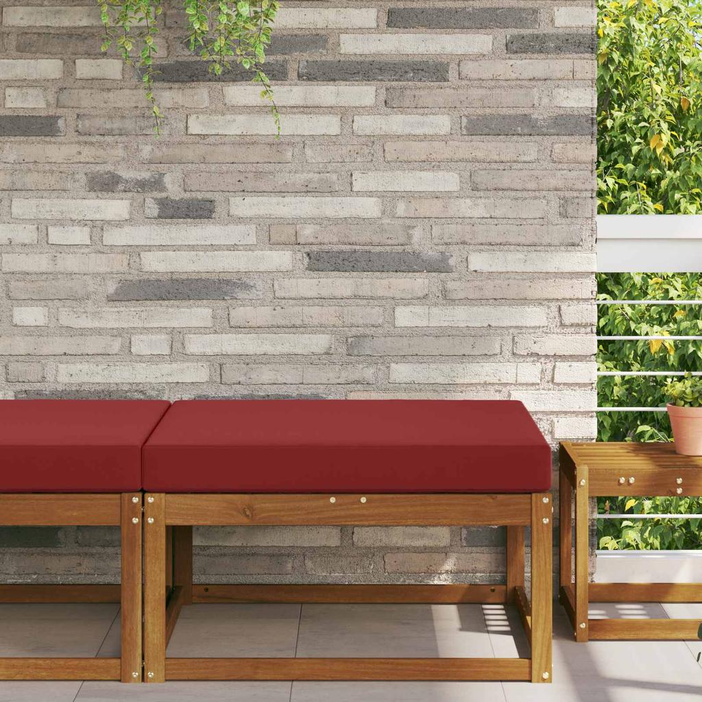 Outdoor Sofa Cushion Burgundy 80 X 80 X 8 Cm Polyester