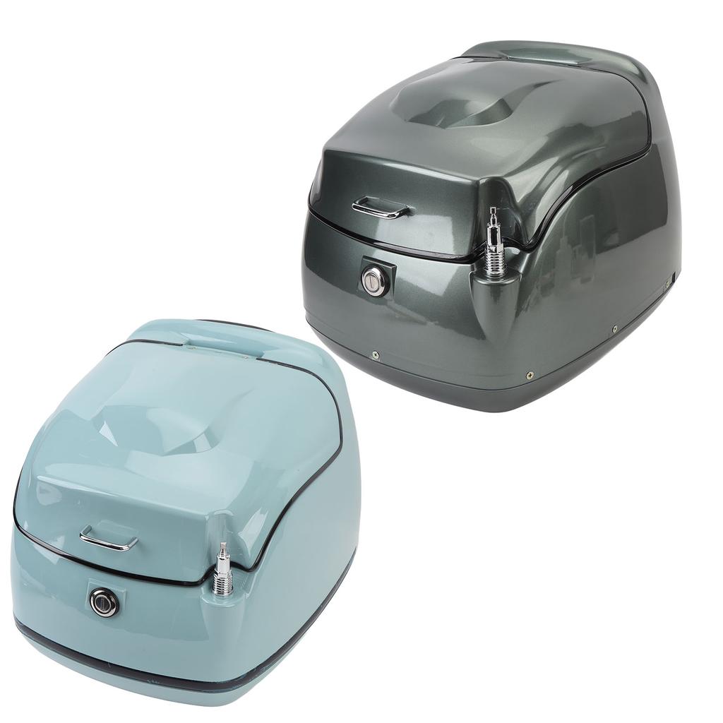 38L Motorcycle Top Box Retro Water Resistant Motorcycle Trunk Luggage Top Case Universal Fit for Ele