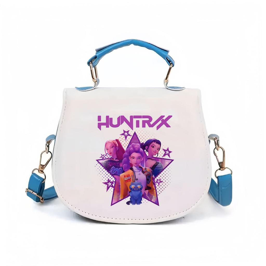 Kids Cartoon Huntress Girl Squad Crossbody Bag Kpop Printed PU Leather Structured Sling Bag Cute Mini Purse