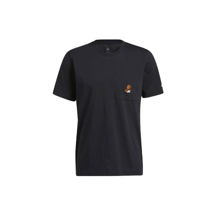 adidas T Shirts Men's Black Crew Neck Moderate Straight Fit GP3435